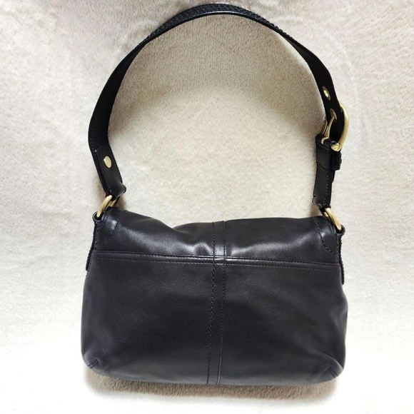 Black Leather Shoulder Bag - Picture 2 of 7